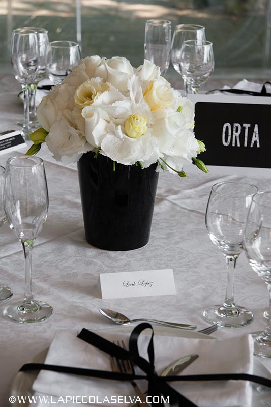 Fiori Per Matrimonio In Bianco E Nero A Villa Rusconi